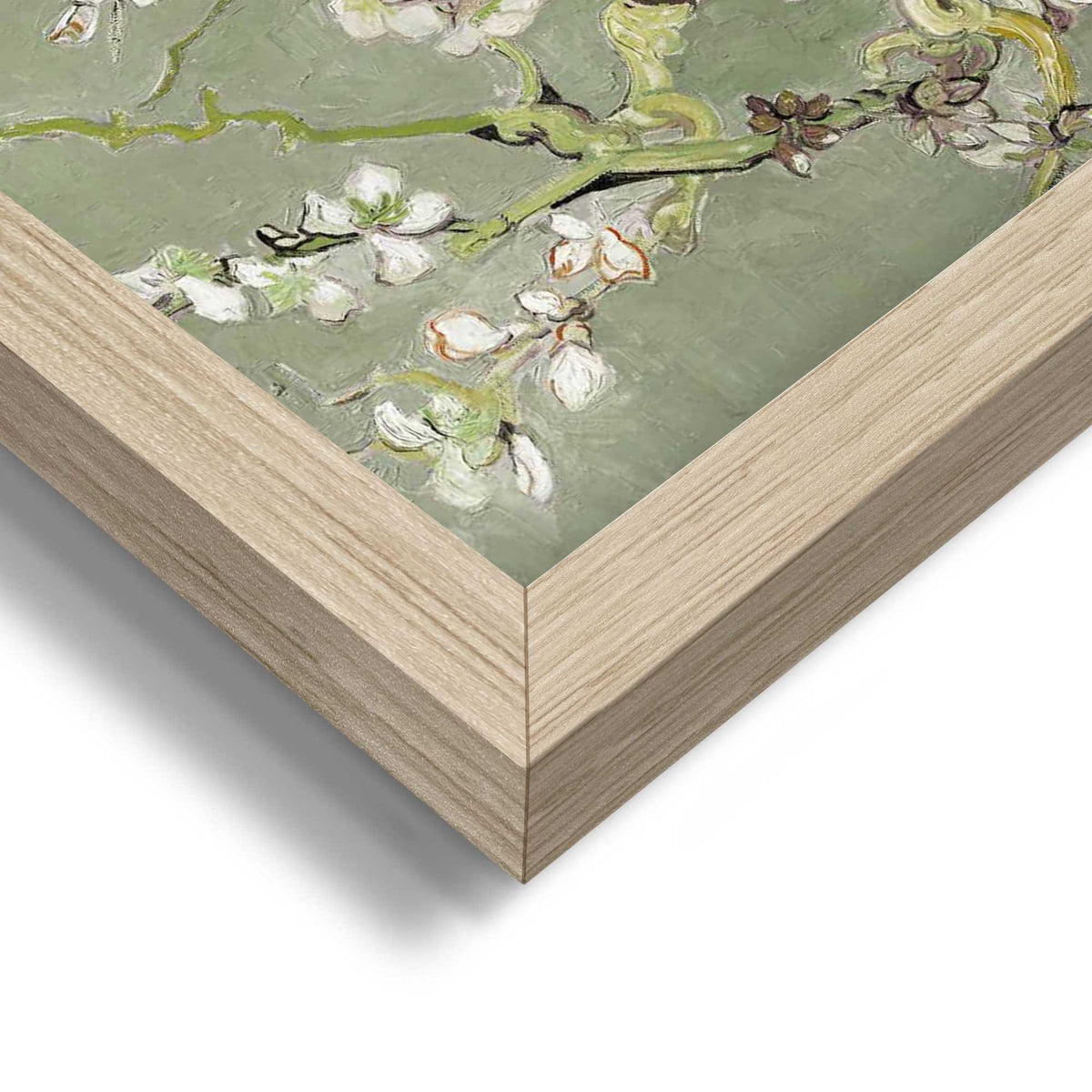 Framed Art Box Van Gogh - almondblossom green 50x70