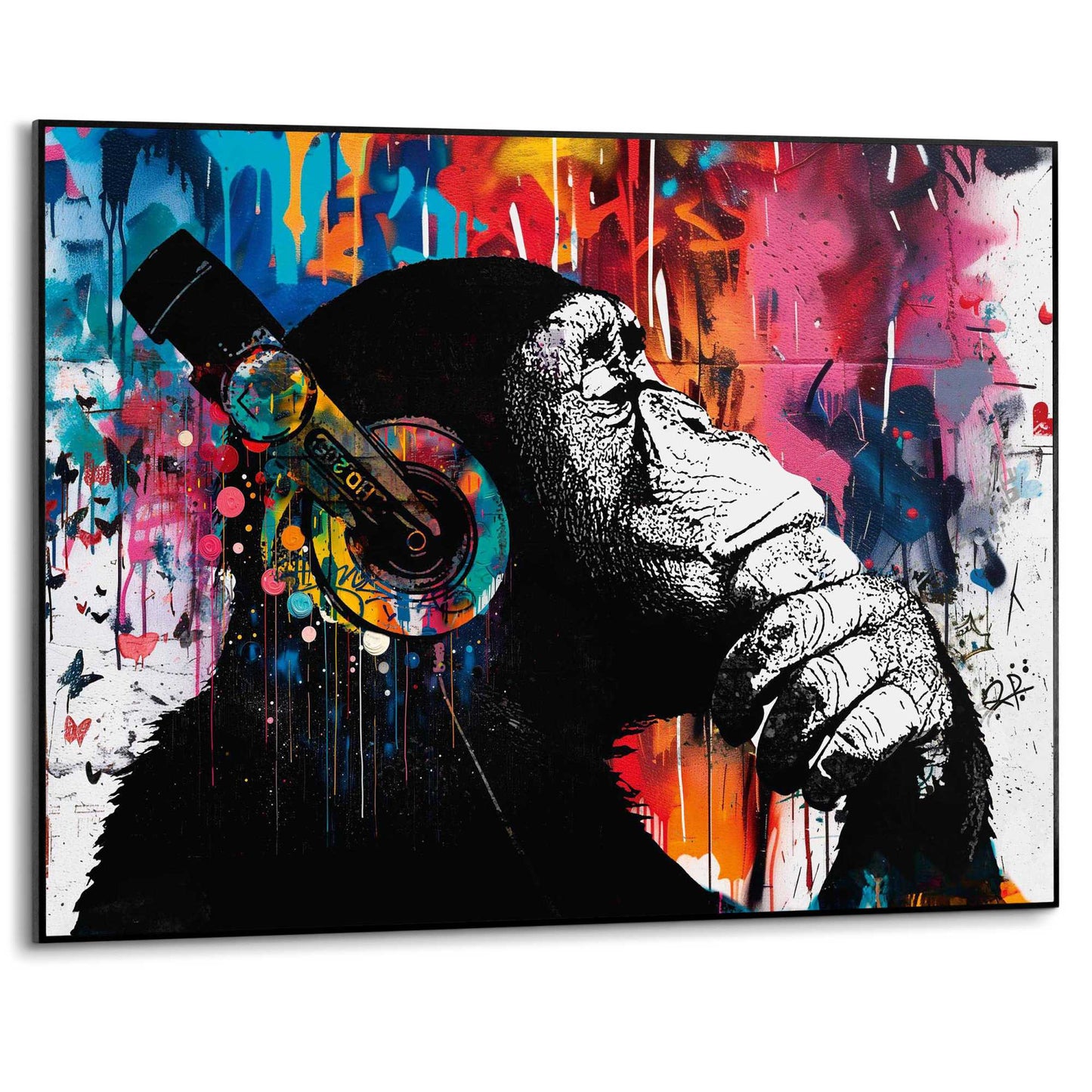 Framed Poster Graffiti Chimp 50x70