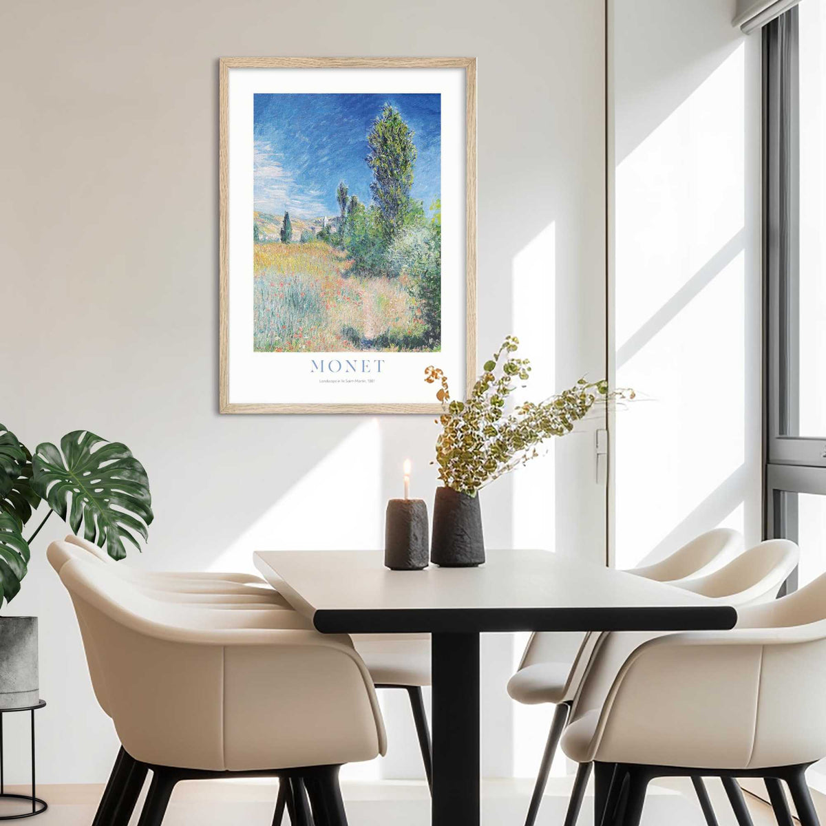 Framed Art Box Monet - landscape in Ile Saint-Martin 70x50