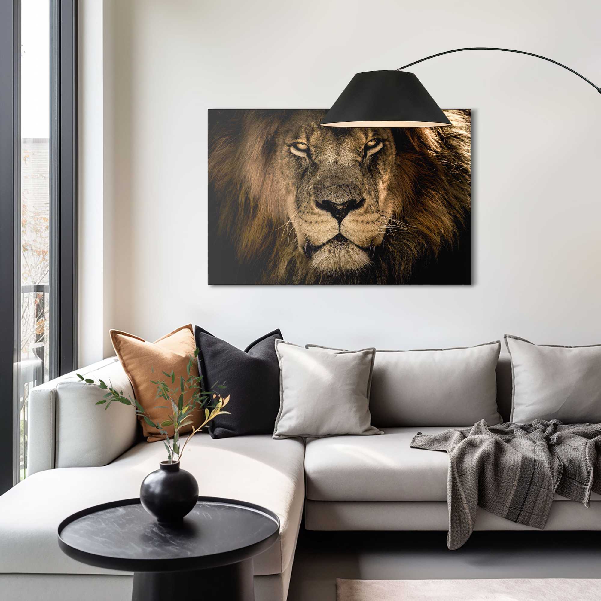 Wall Art Panel Looking Lion 60x90 – Orangewallz