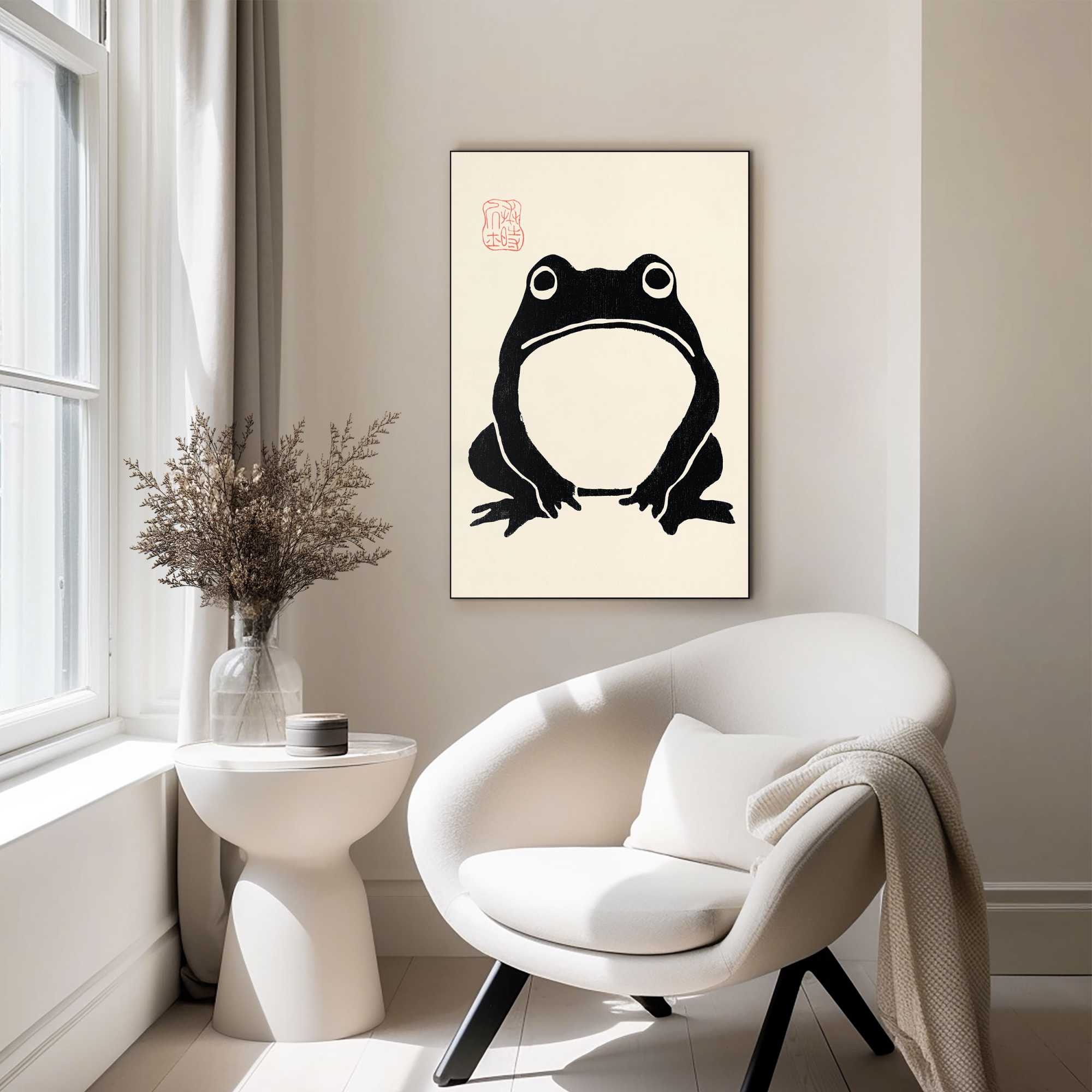 Wall Art Panel Japanese Frog 90x60 – Orangewallz