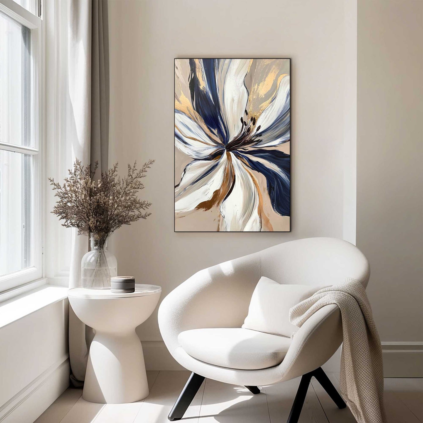 Wall Art Panel Chic Flower 90x60