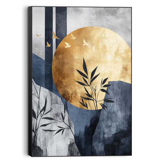 Wall Art Panel Abstract Moon 90x60