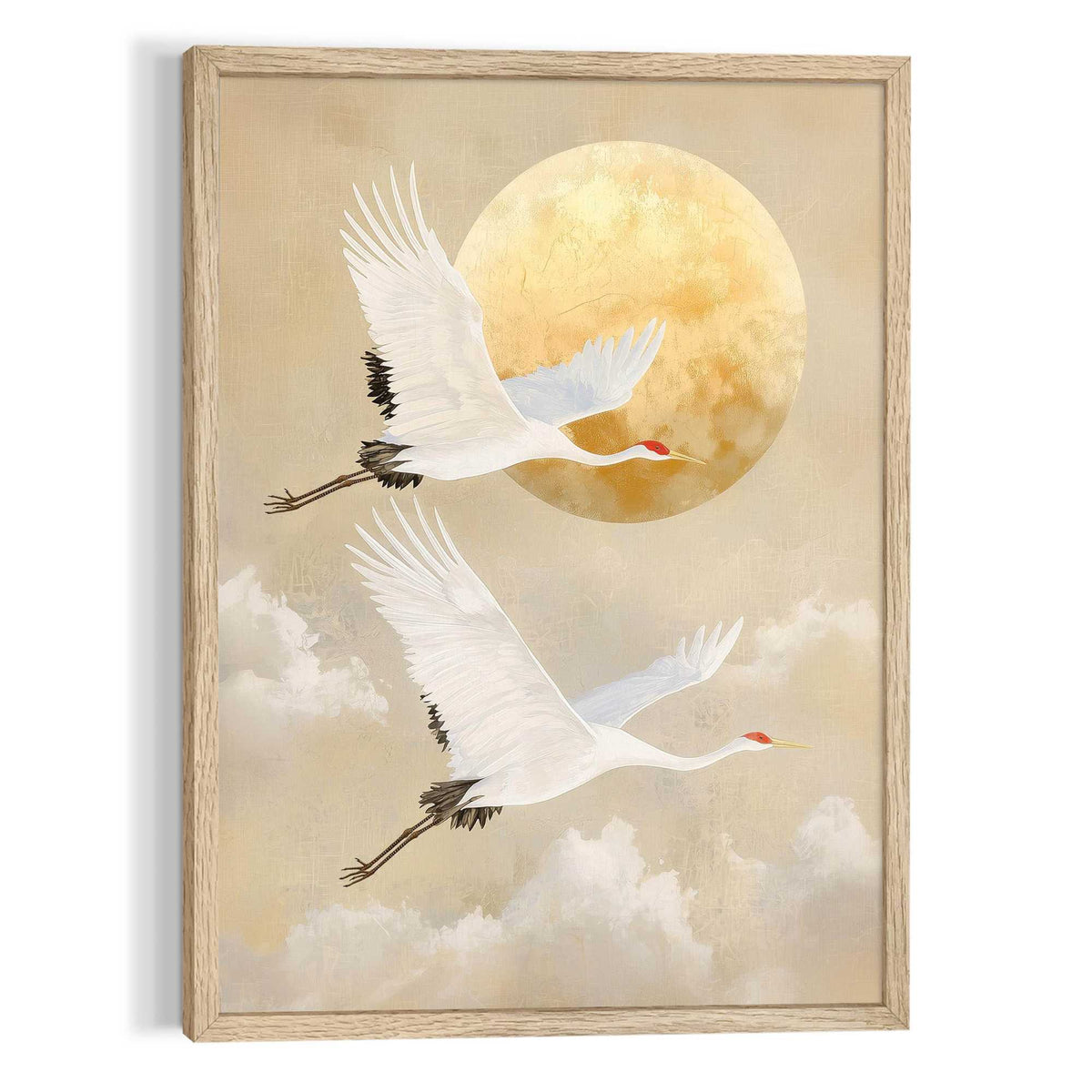 Framed Art Box Evening Bird Flight 70x50