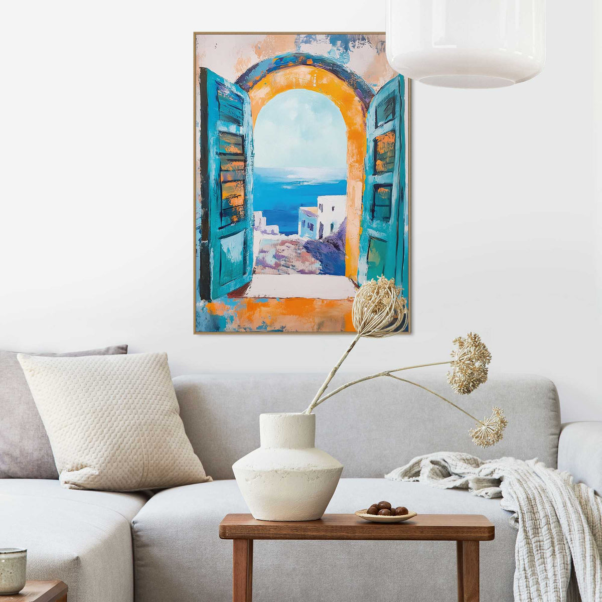 Framed Poster Window to Paradise 70x50