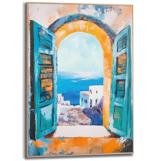 Framed Poster Window to Paradise 70x50