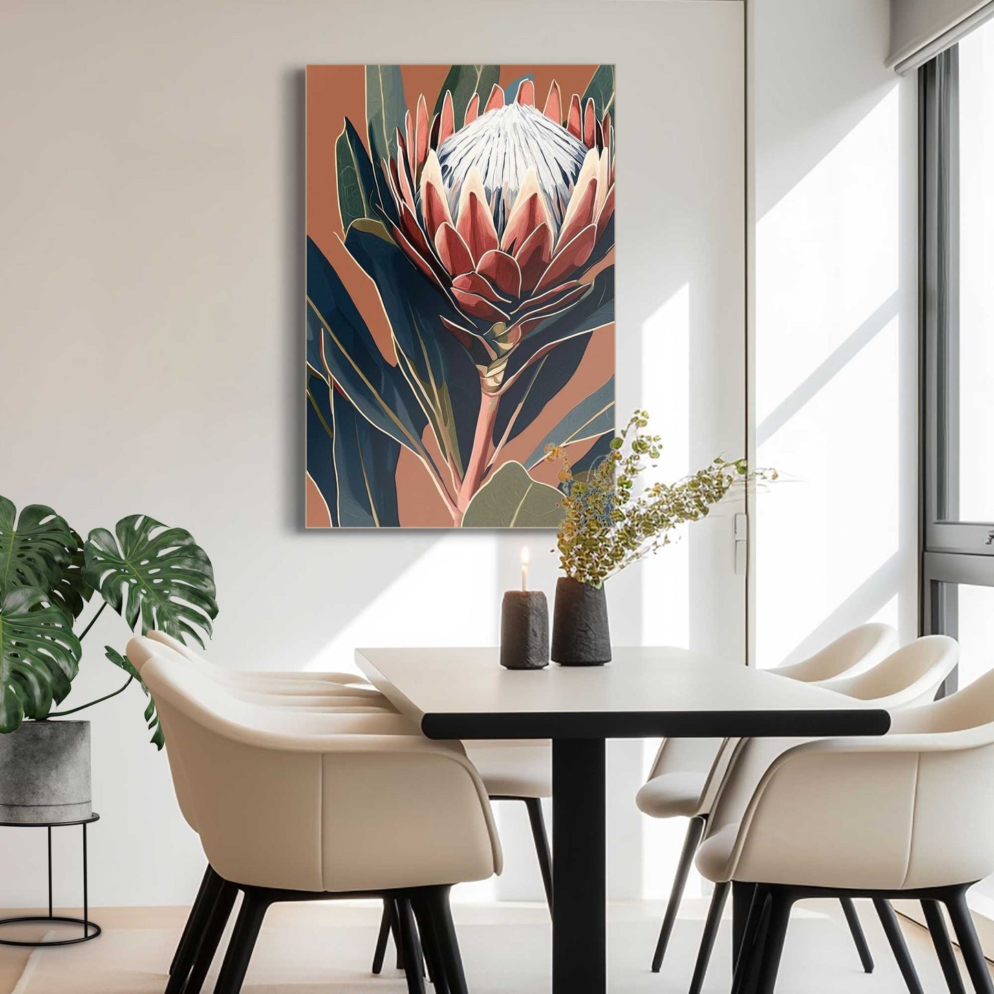 Wall Art Panel Floral Bloom 90x60