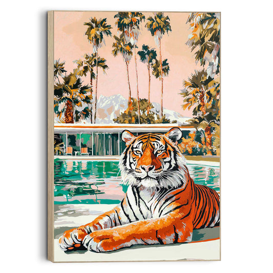 Wall Art Panel Tropical Tiger 90x60