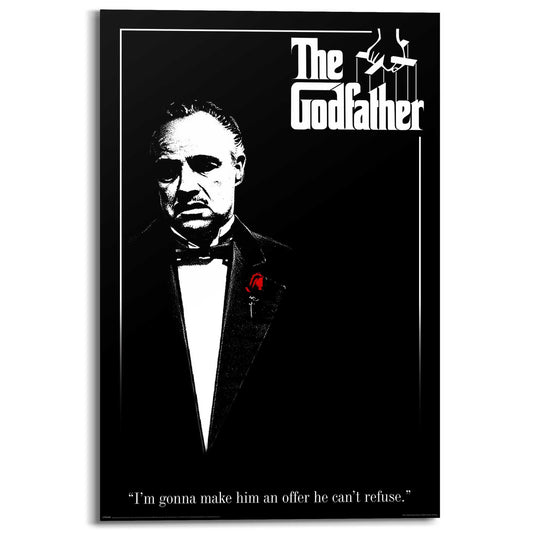 Wall Art Panel Godfather - red rose 90x60