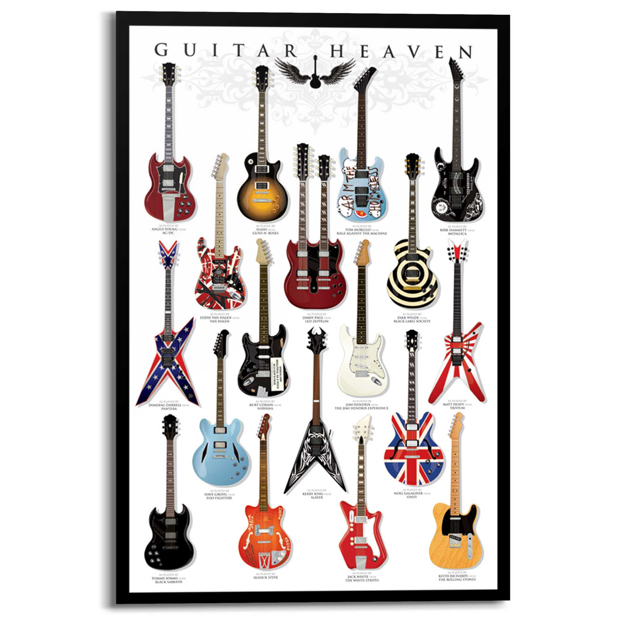 Wall Art Panel Guitar Heaven 90x60 – Orangewallz