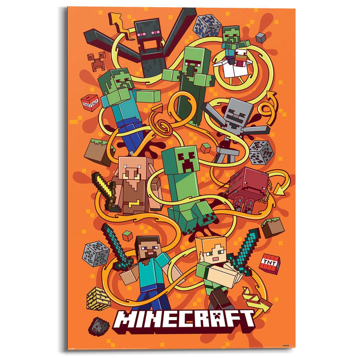 Wall Art Panel Minecraft - funtage montage 90x60