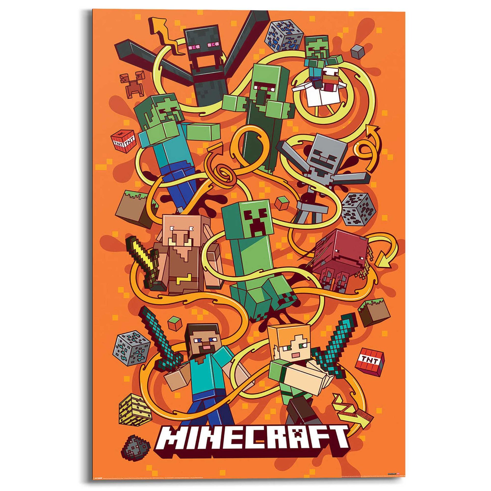 Wall Art Panel Minecraft - funtage montage 90x60