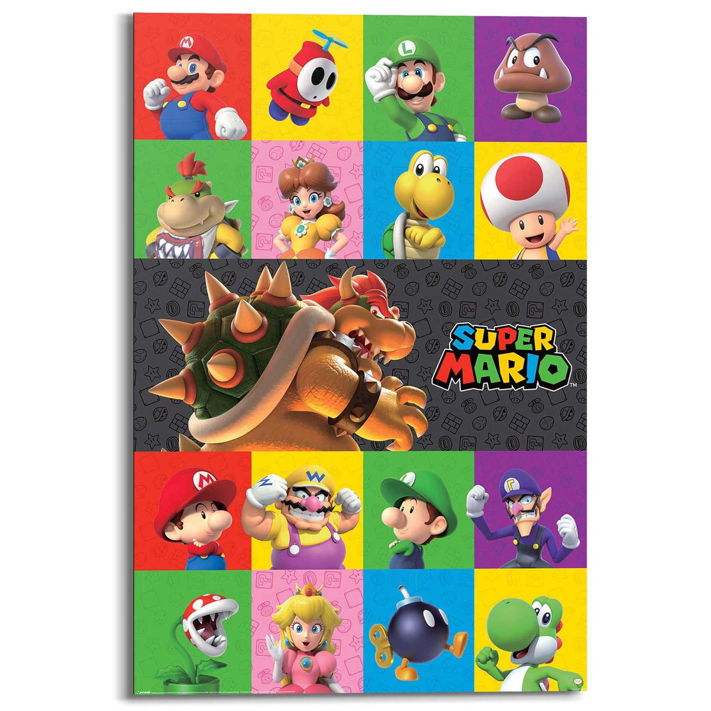 Wall Art Panel Super Mario - characters 90x60