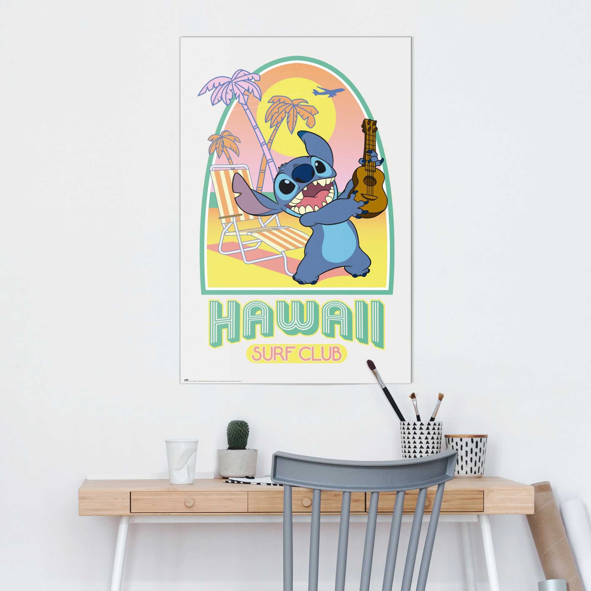 Wall Art Panel Disney Stitch - Hawaii club surf 90x60 – Orangewallz