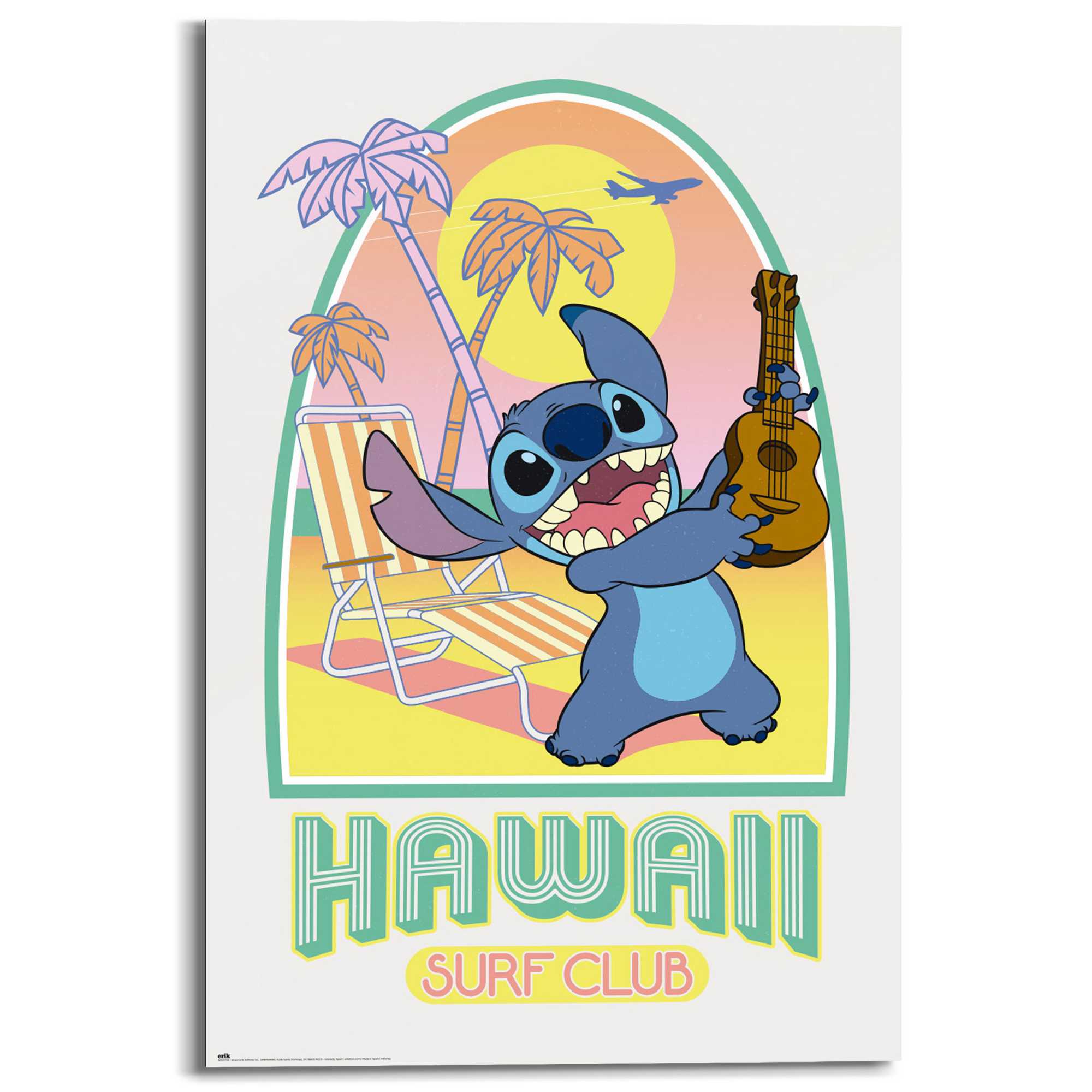 Wall Art Panel Disney Stitch - Hawaii club surf 90x60 – Orangewallz