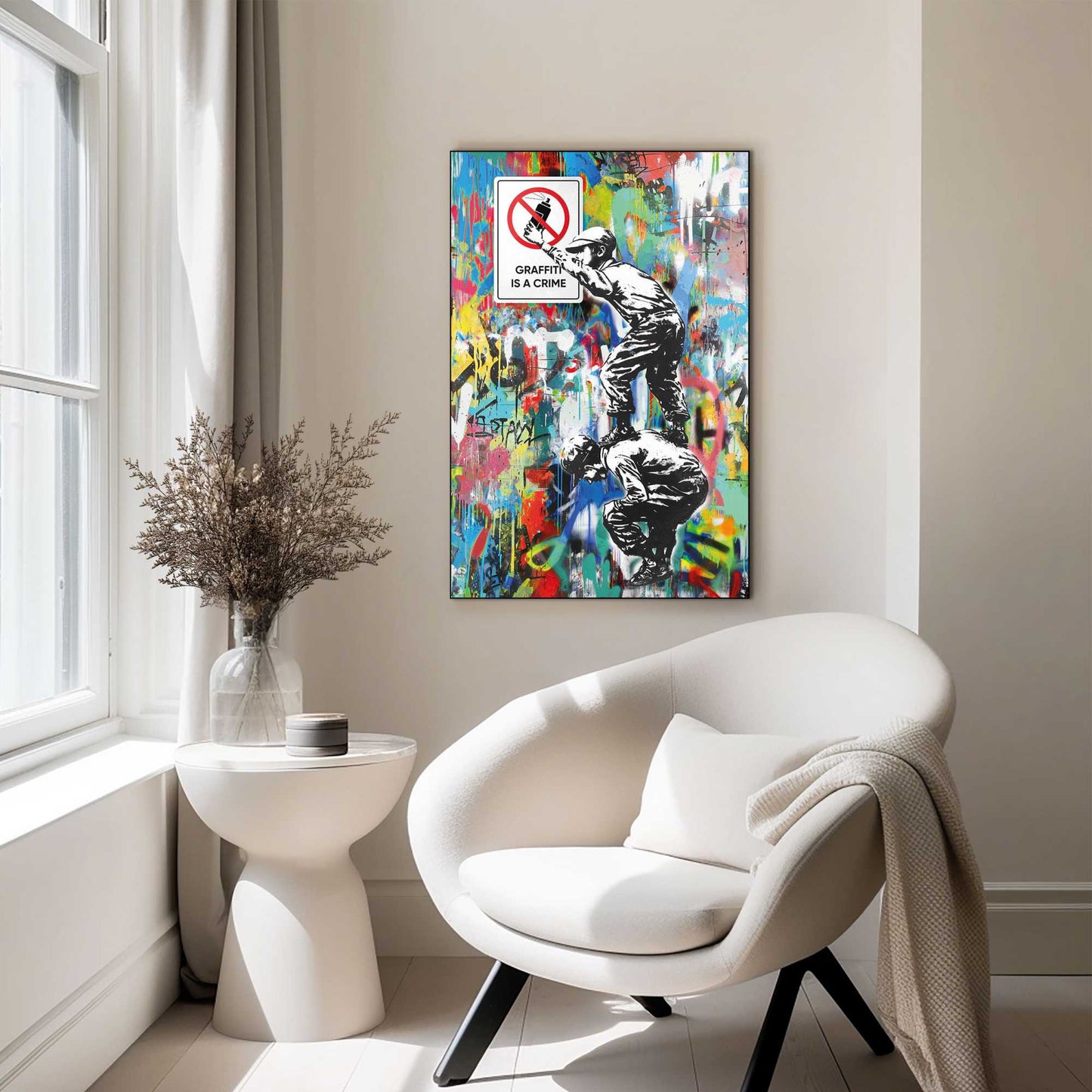 Wall Art Panel Graffiti Rebellion 90x60