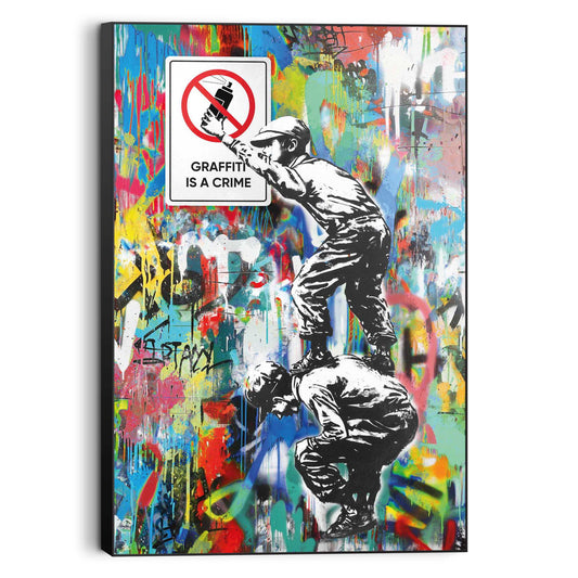 Wall Art Panel Graffiti Rebellion 90x60