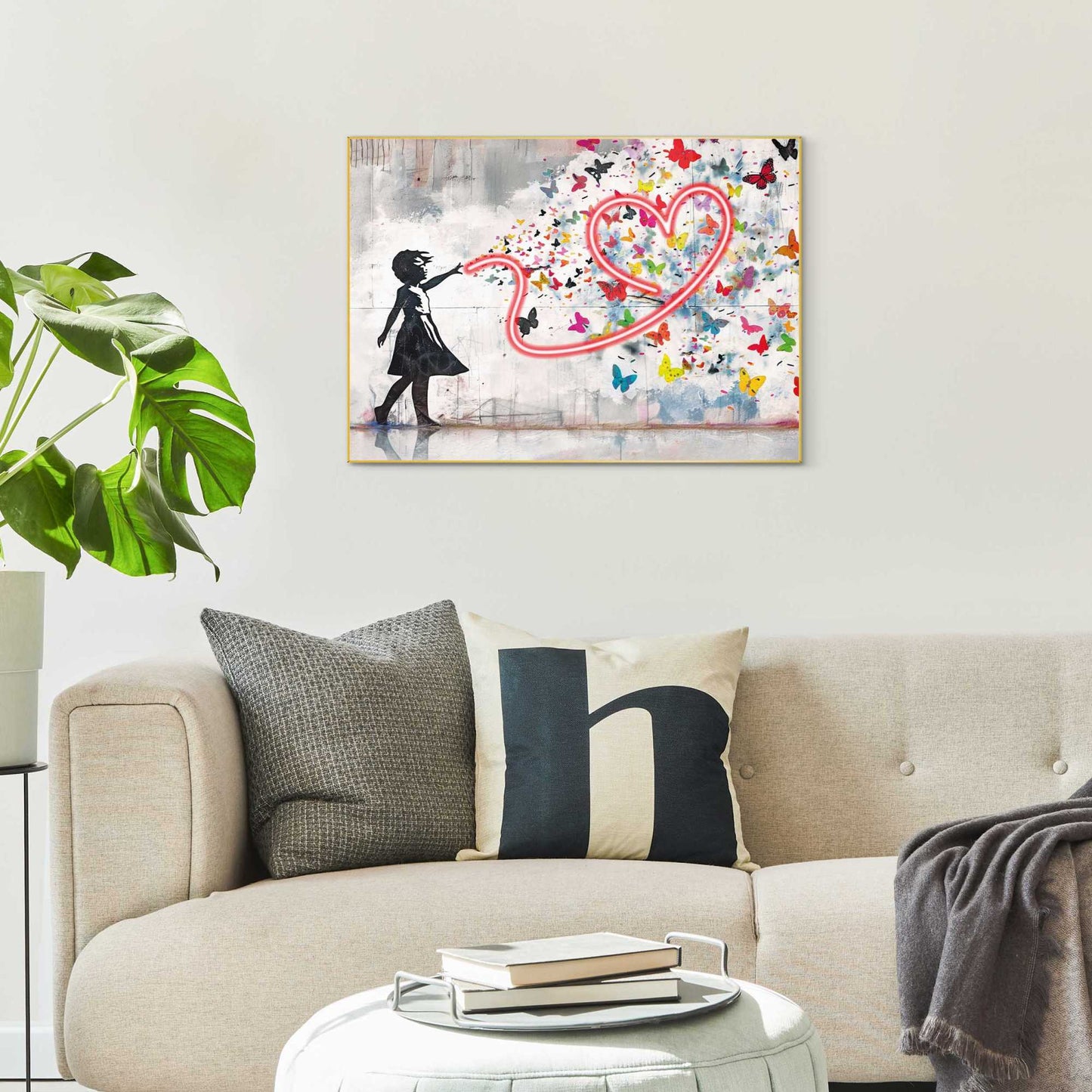 Framed Poster Butterflies of Love 50x70
