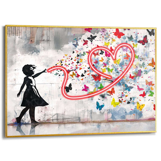Framed Poster Butterflies of Love 50x70