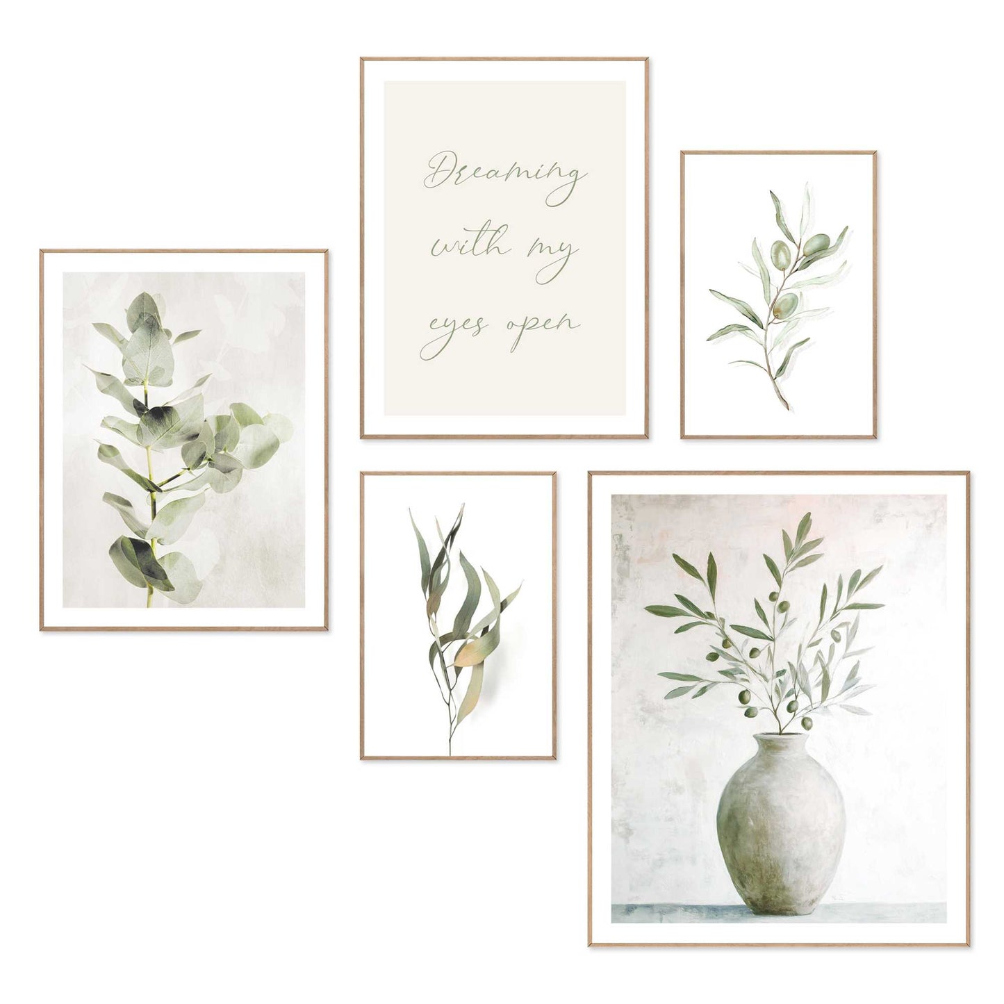 Framed Poster Serene Green 50x40