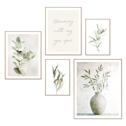 Framed Poster Serene Green 50x40