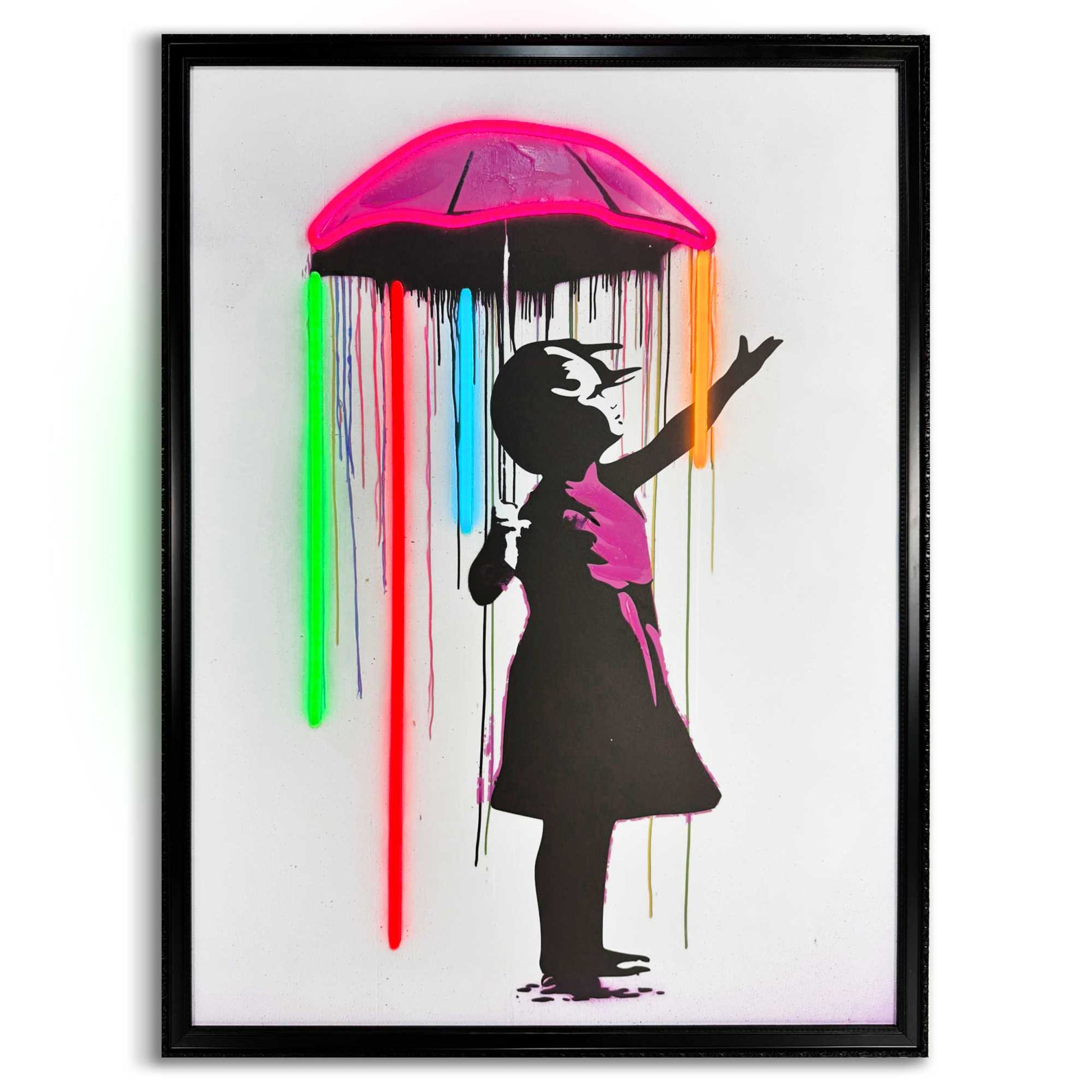 Led Wall Art Rain of Colours 80x60