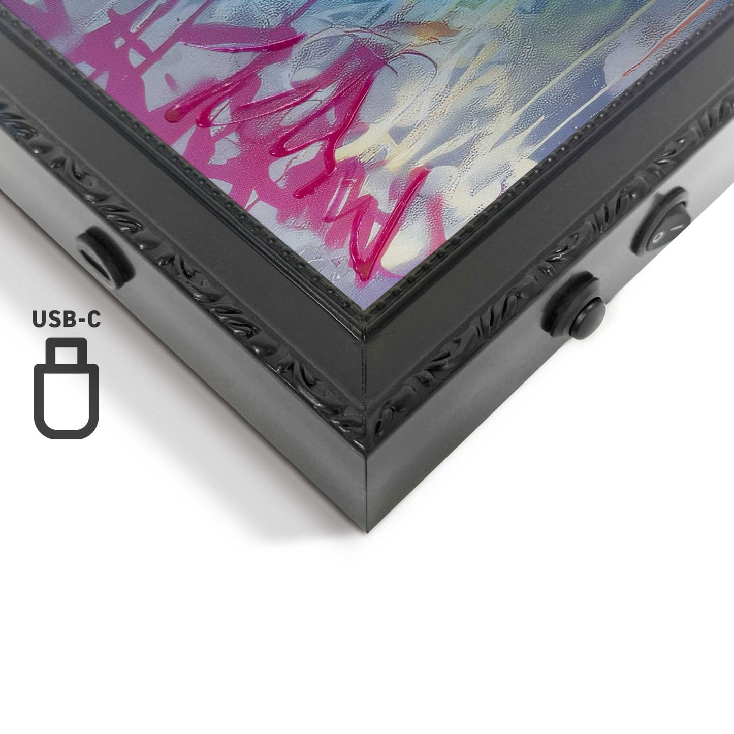 Led Wall Art Graffiti Bear 80x60