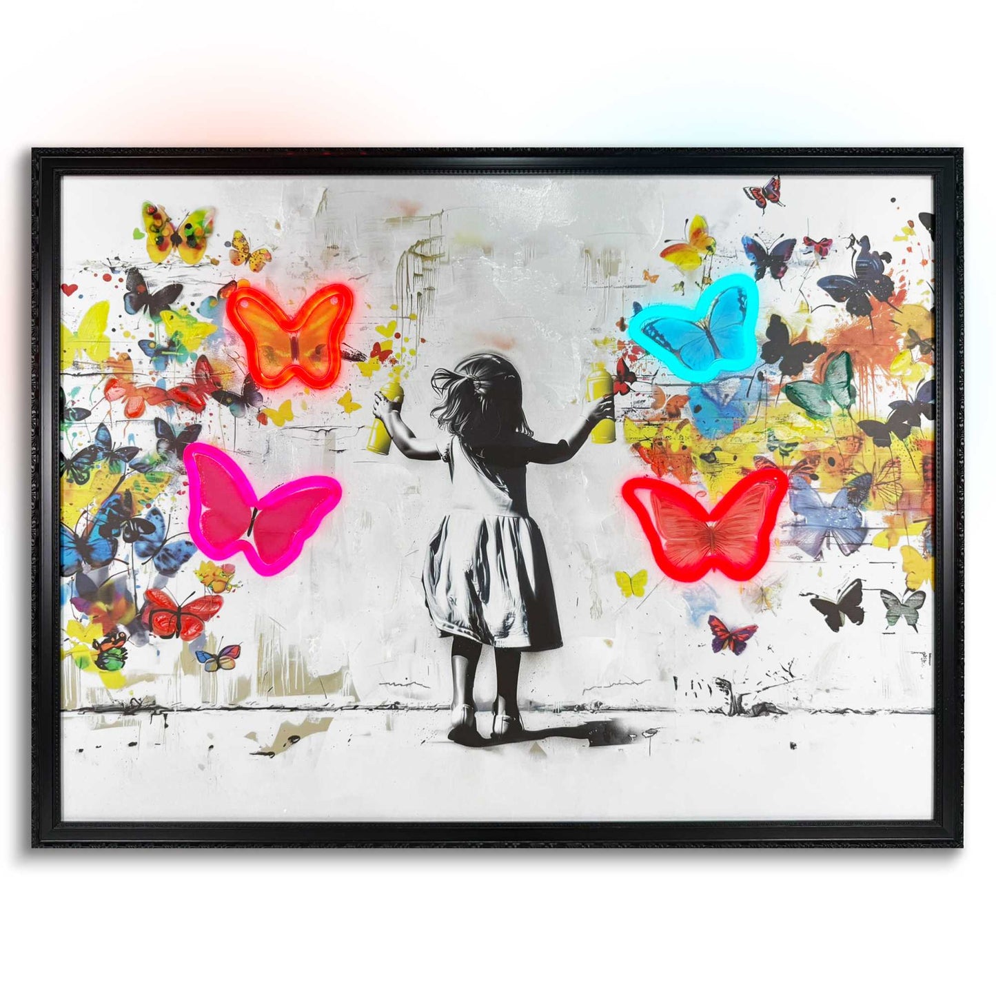 Led Wall Art Neon Butterflies 60x80