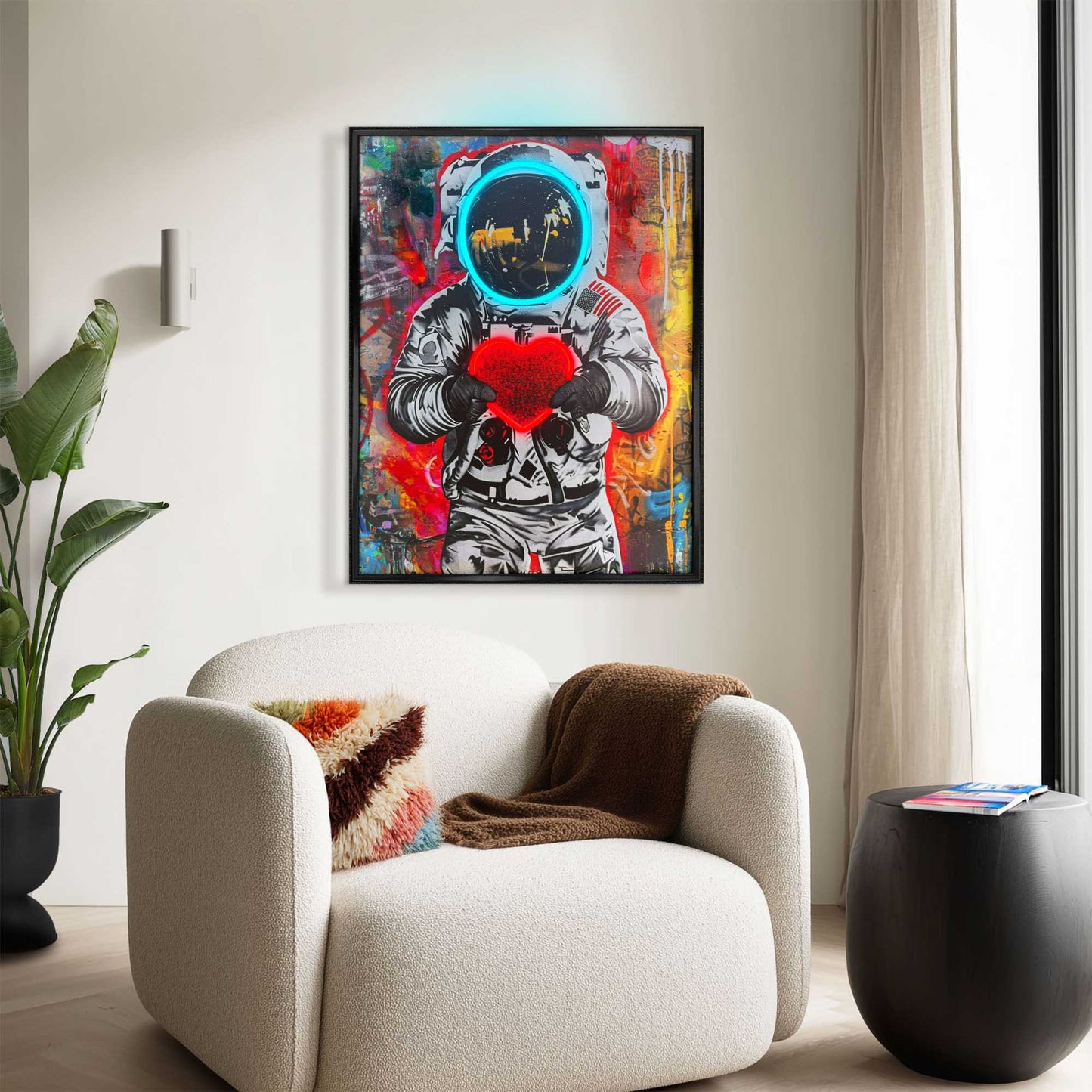 Led Wall Art Love in Space 80x60