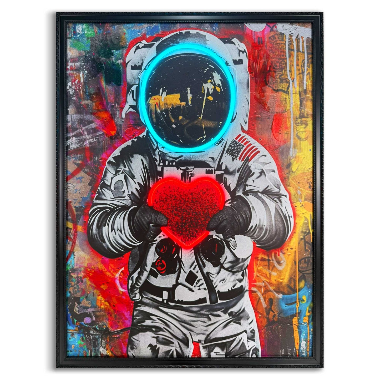 Led Wall Art Love in Space 80x60