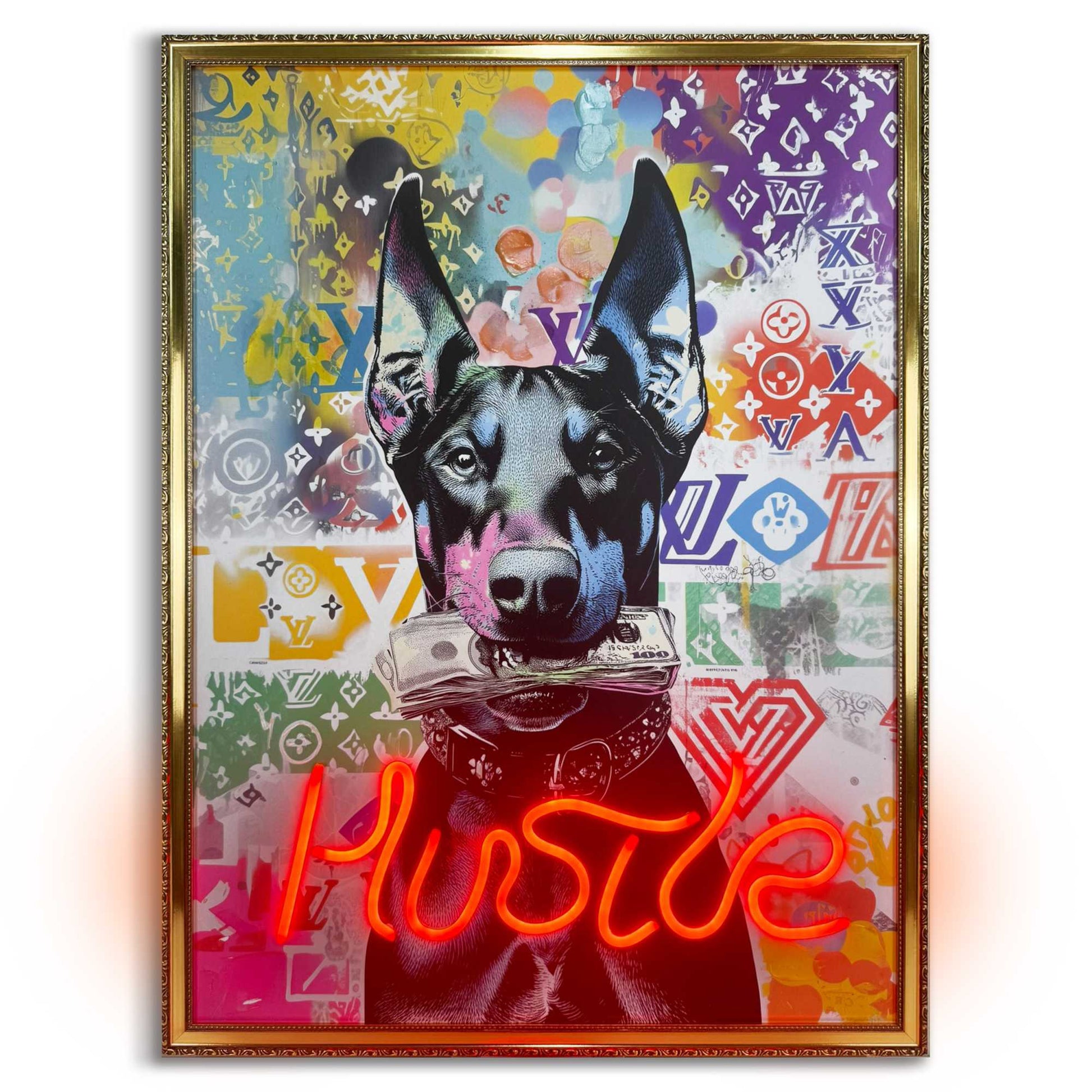 Led Wall Art Neon Hustle 80x60