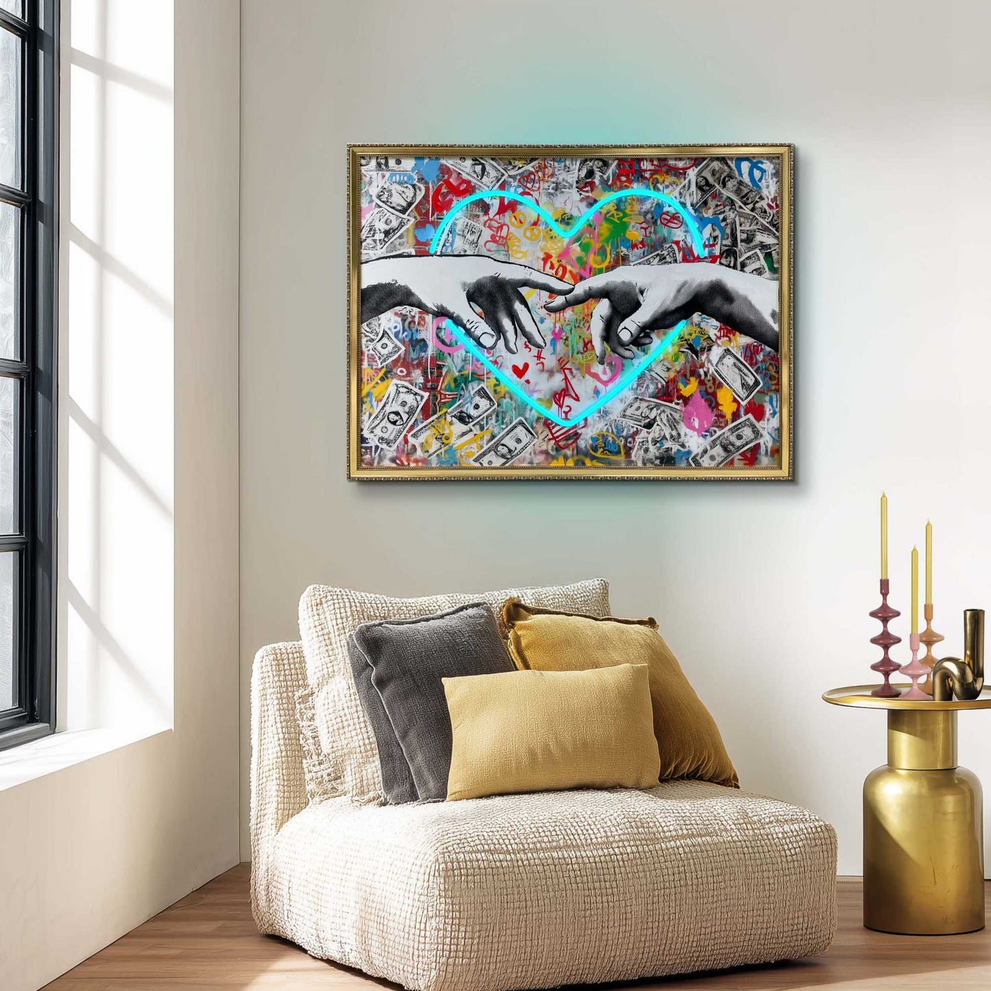 Led Wall Art Love Connects 60x80