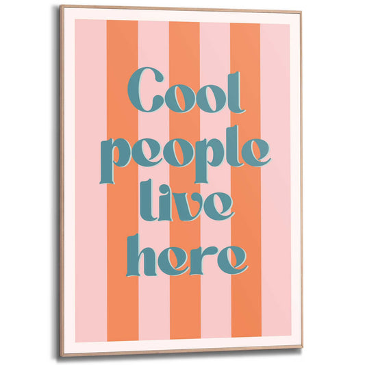 Framed Poster Cool people 70x50