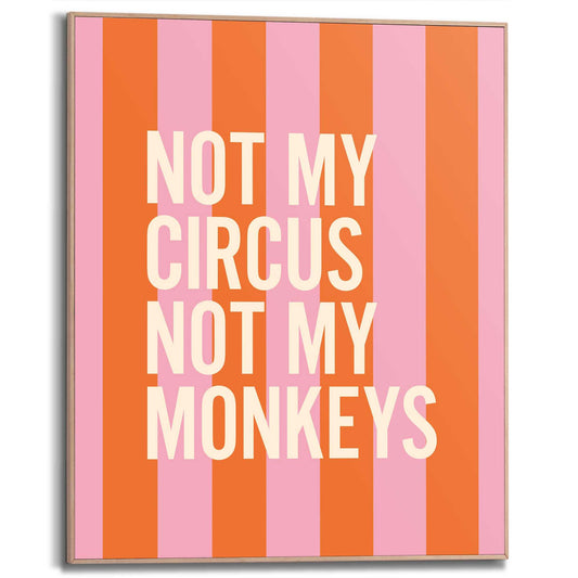 Framed Poster Monkey Circus 50x40