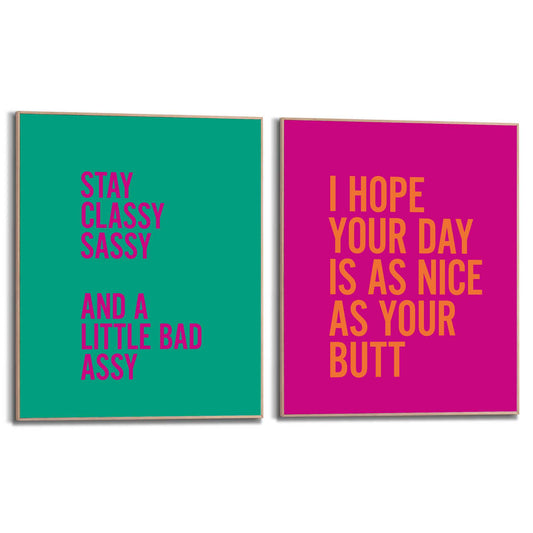 Framed Poster Bad Ass Set 40x50