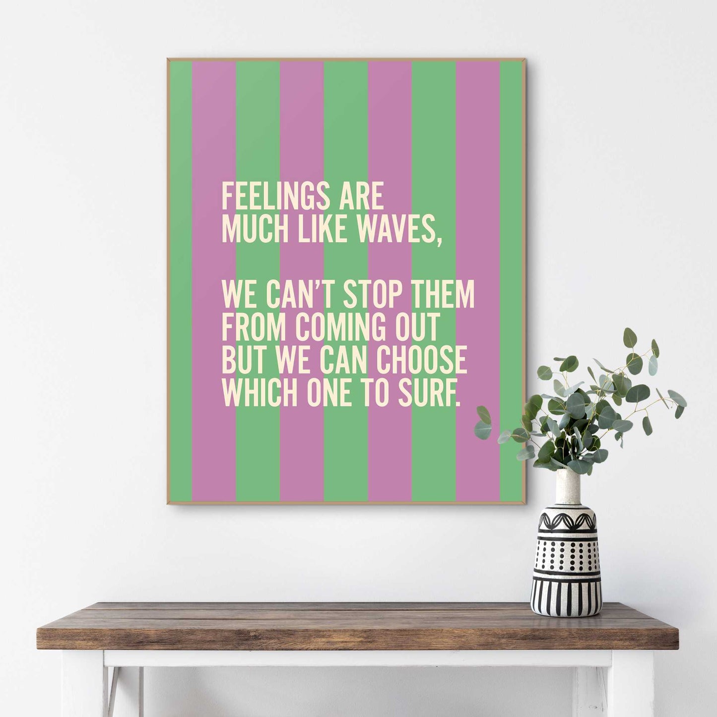 Framed Poster Feelings Are Waves 50x40