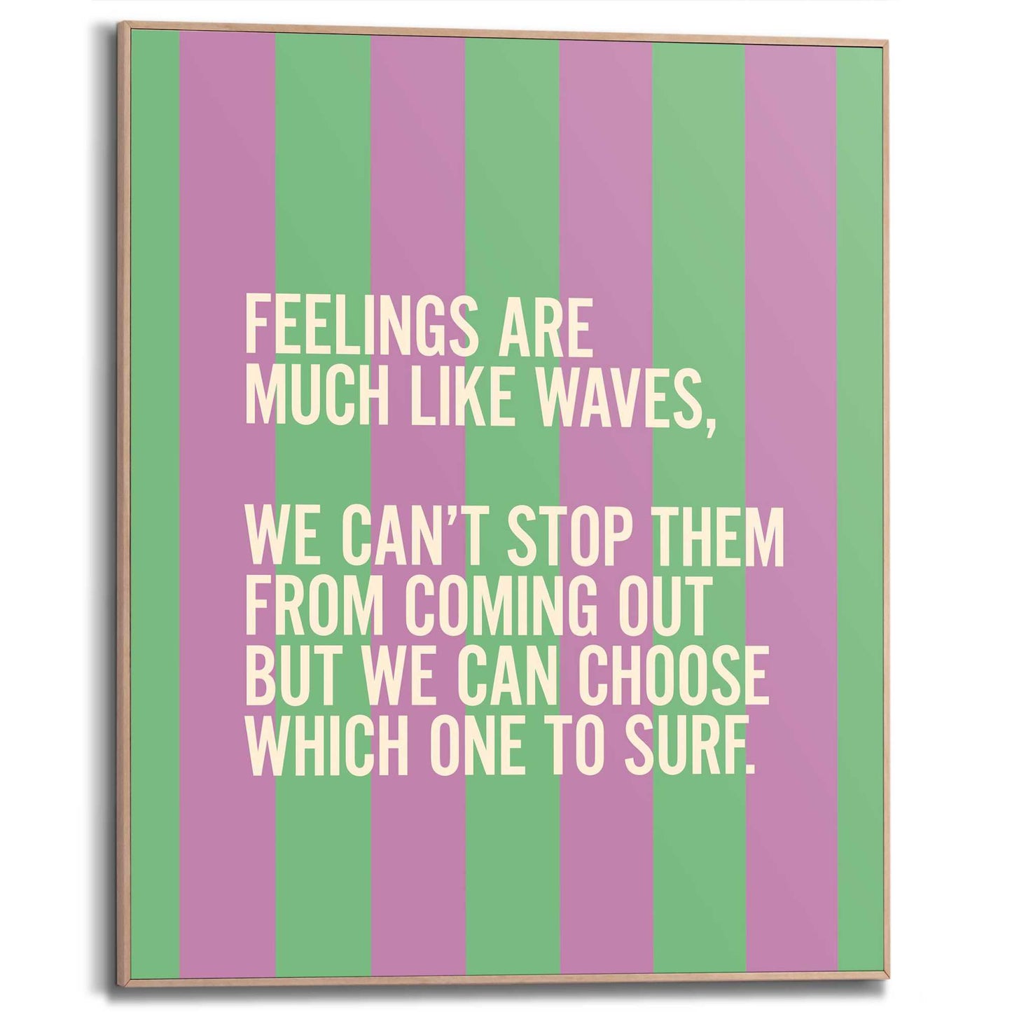 Framed Poster Feelings Are Waves 50x40