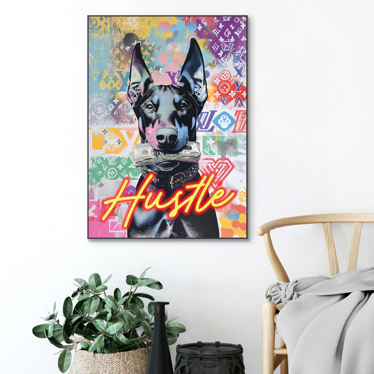 Framed Poster Hustle 70x50