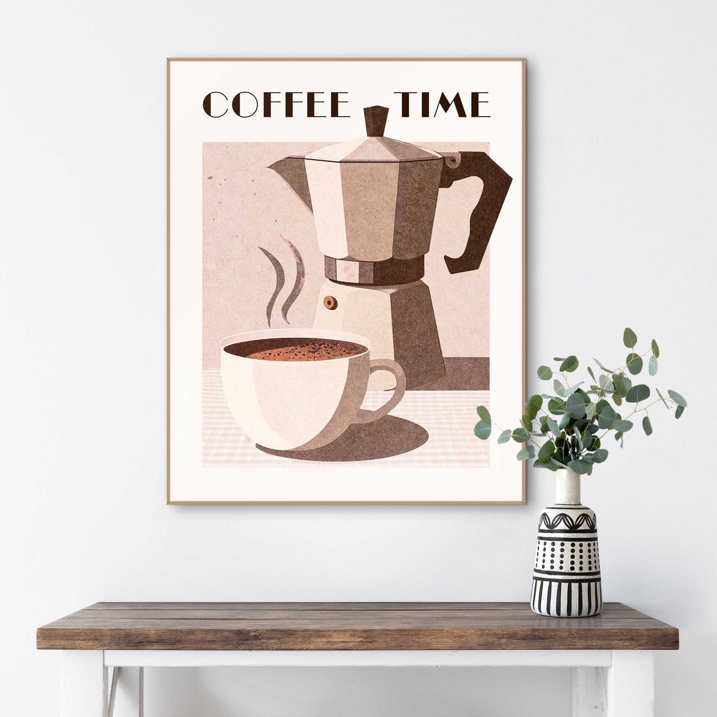 Framed Poster Coffee Time 50x40