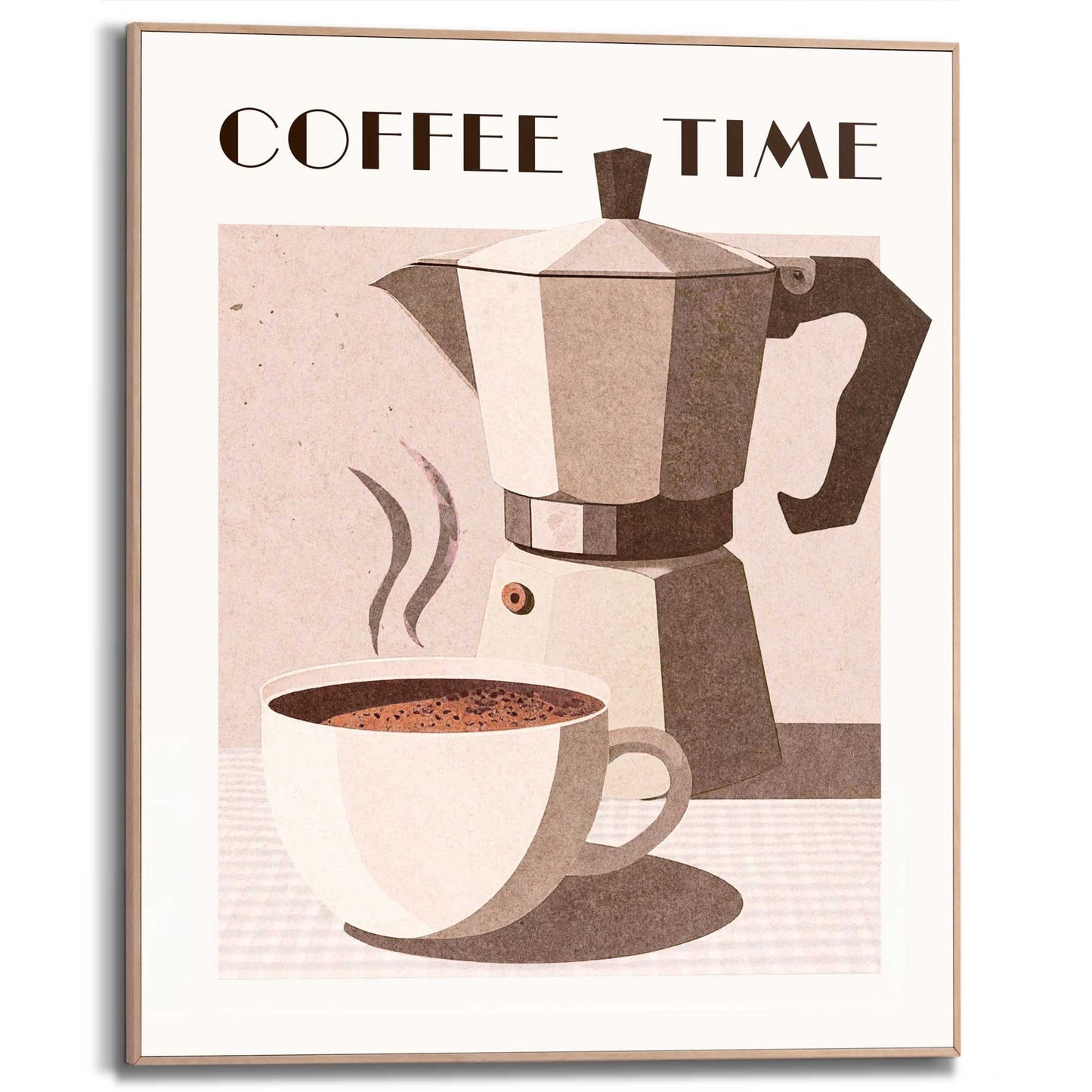 Framed Poster Coffee Time 50x40