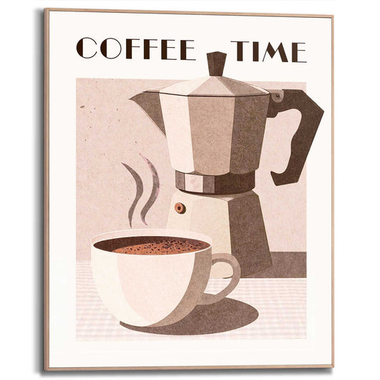 Framed Poster Coffee Time 50x40