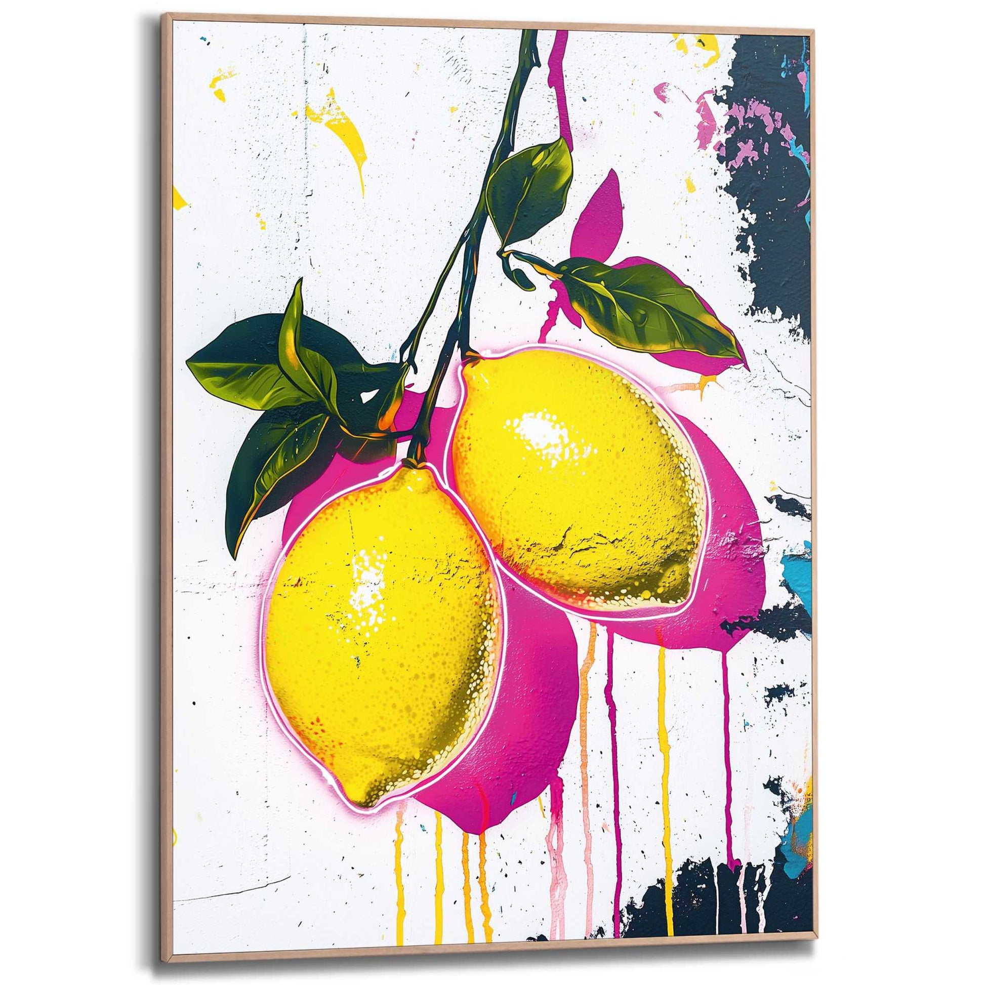 Framed Poster Lemon Colours 70x50