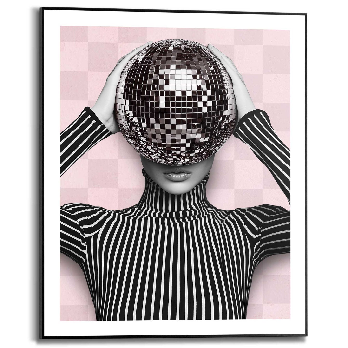 Framed Poster Disco Head 50x40