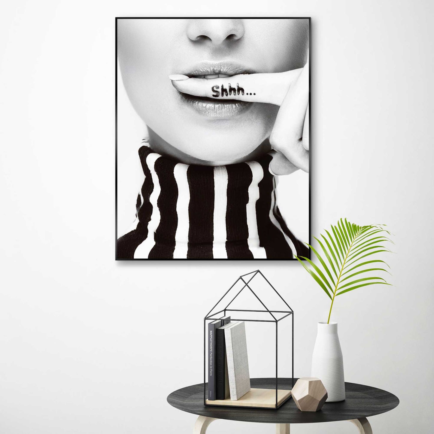 Framed Poster Striped Turtle Neck 50x40