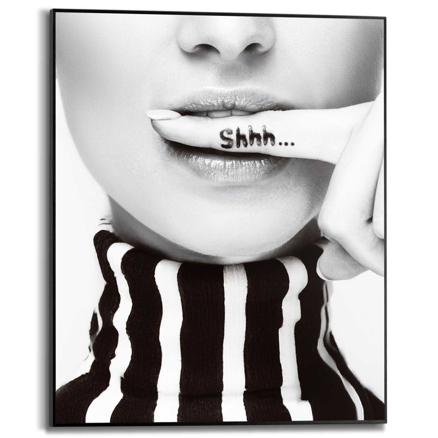 Framed Poster Striped Turtle Neck 50x40