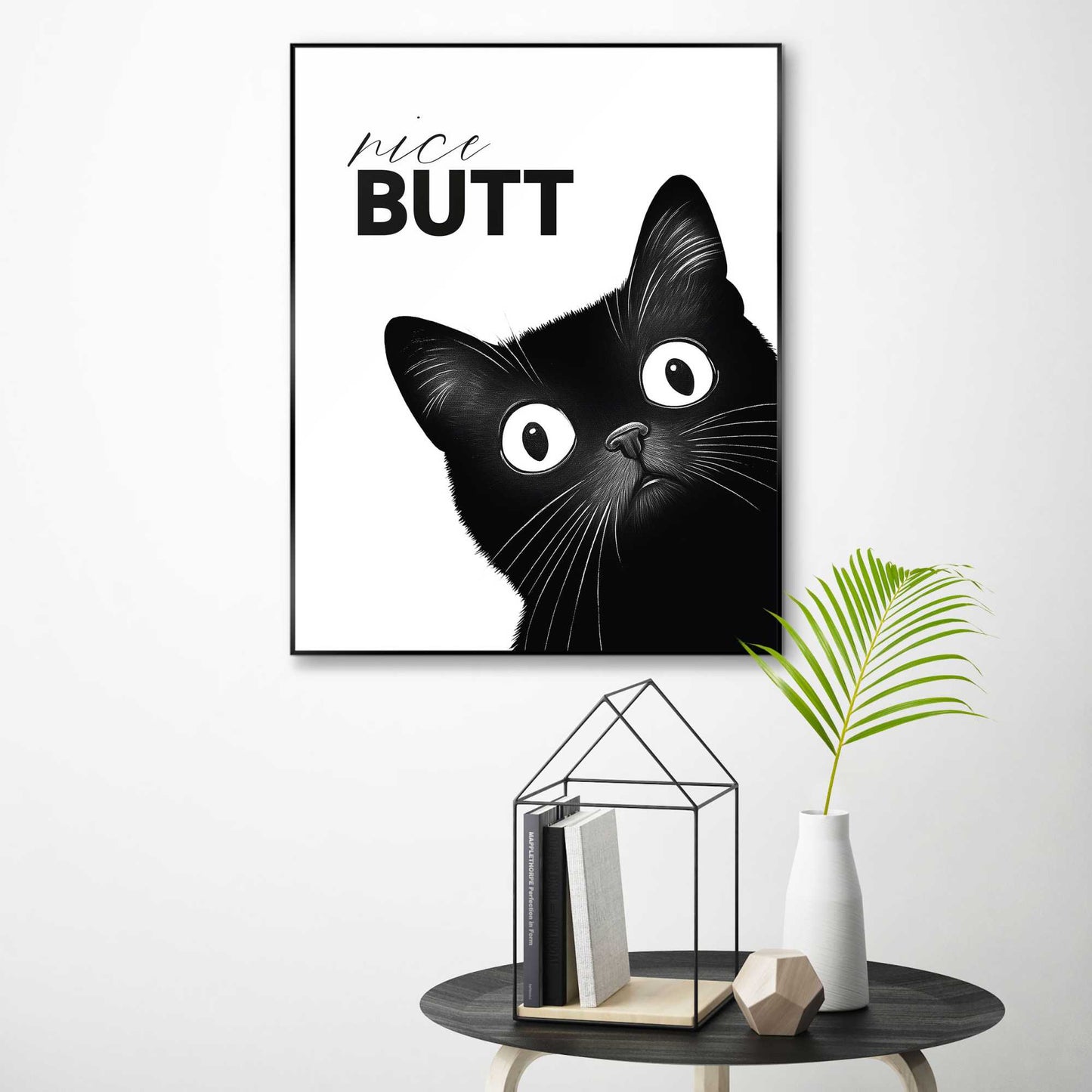 Framed Poster Nice Cat 50x40