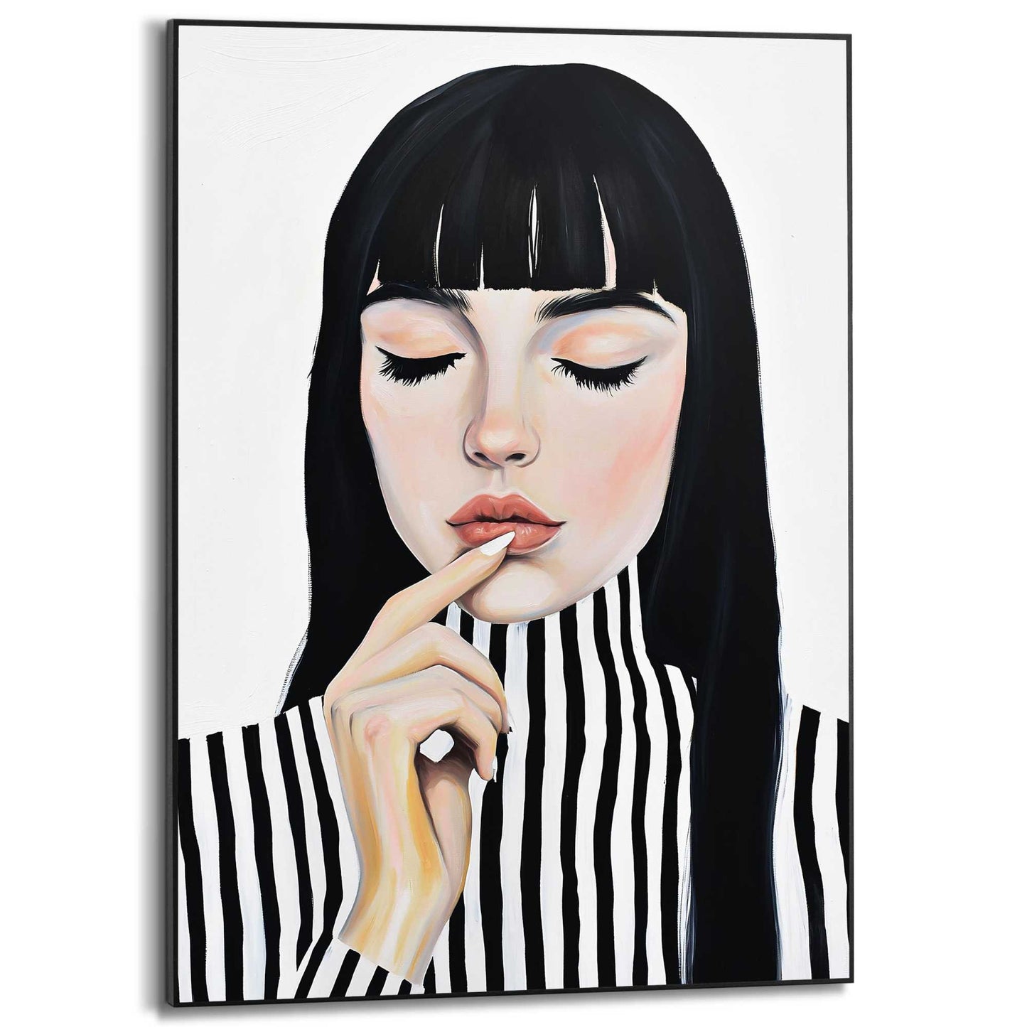 Framed Poster Lady Thinking 70x50