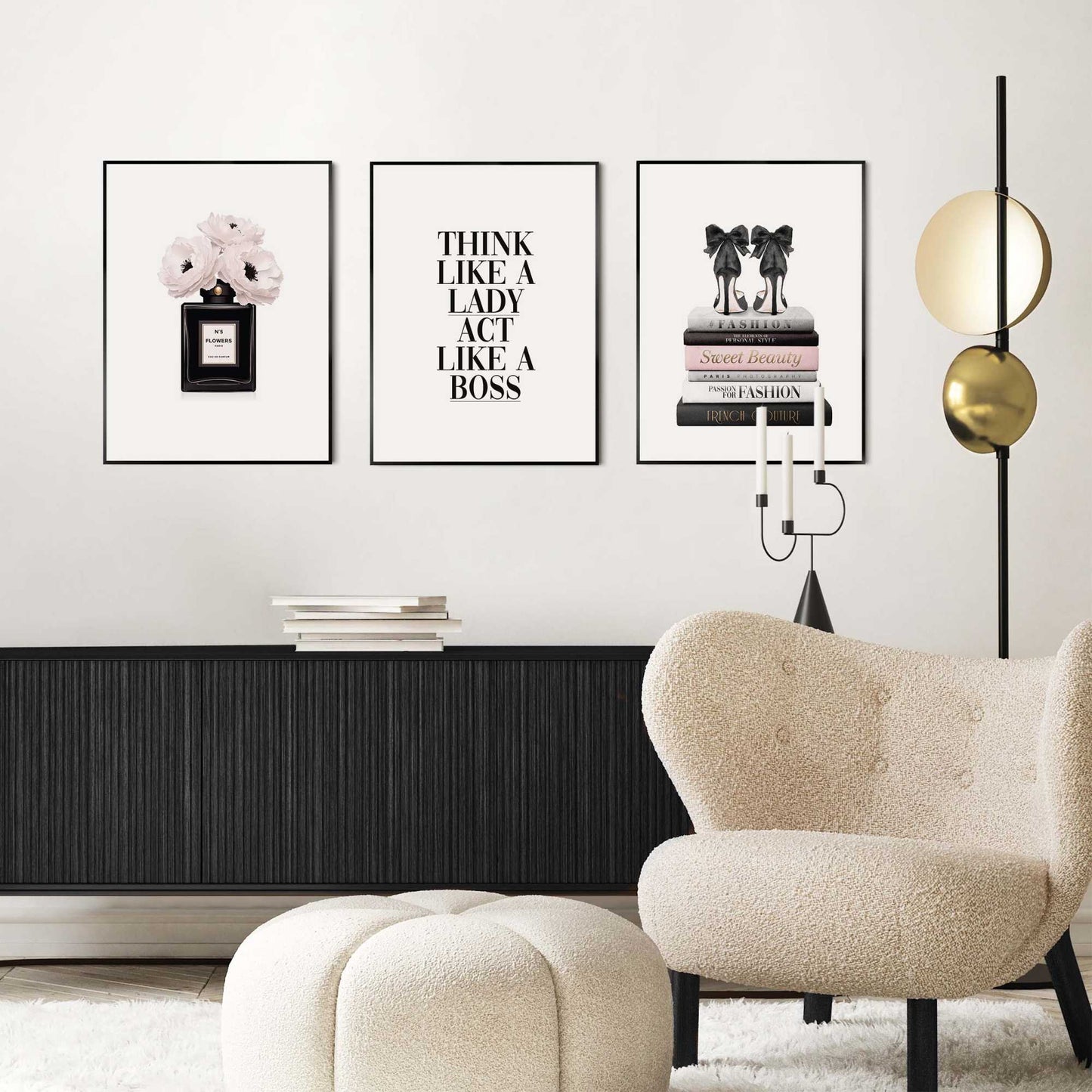 Framed Poster Fashionista Set 40x30