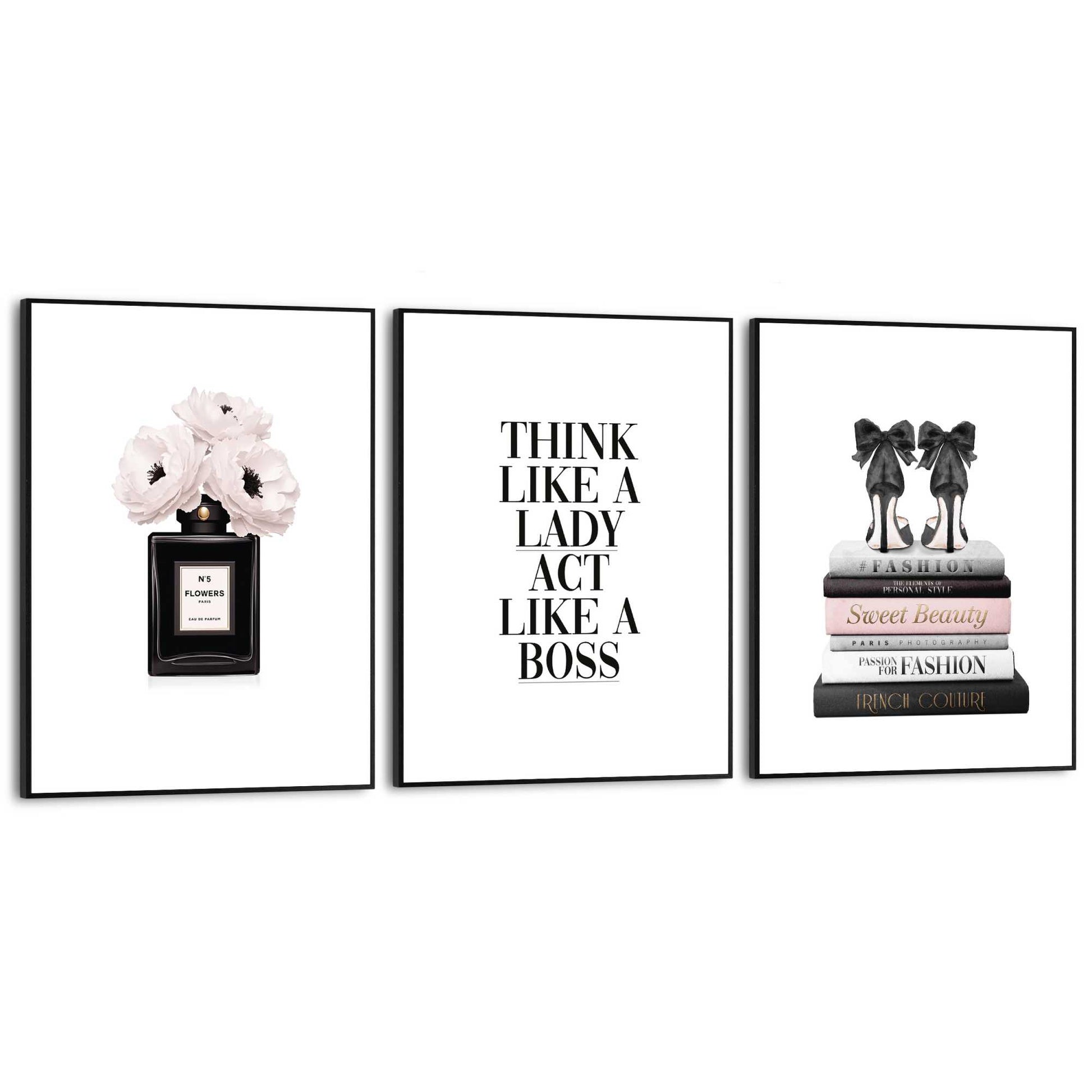 Framed Poster Fashionista Set 40x30