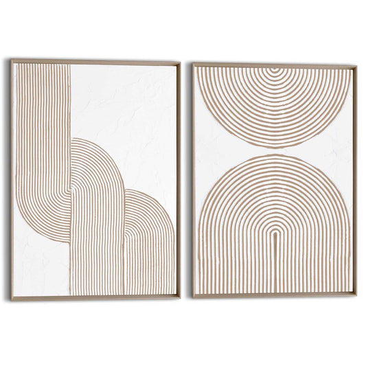 Handmade Art Beige Accents Set 70x50